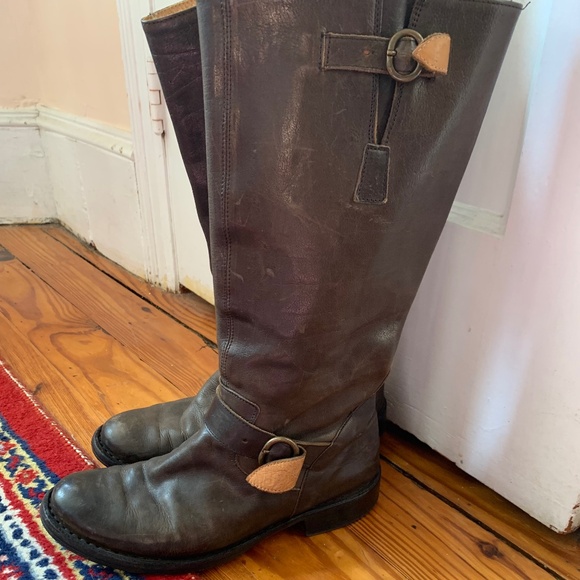 Fiorentini + Baker tall leather boots dark brown - Picture 1 of 4